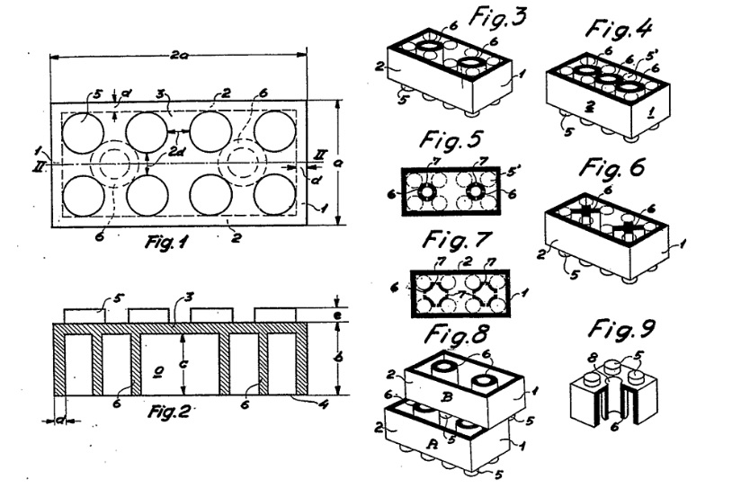 LEGO_Patent_DK92683C_Toy building element