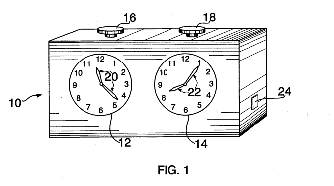 Camaratta Chess Clock Patent Drawing