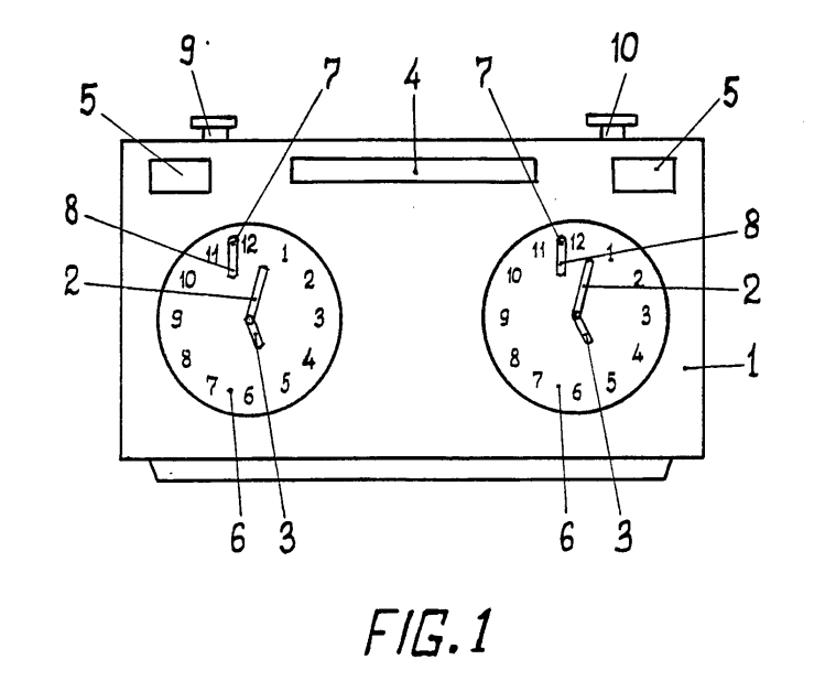 Kasparov Chess Clock Patent Drawing